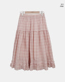 Kissing Stripe Midi Skirt