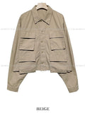 Kirsty cropped pocket jacket Beige. ver