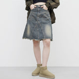 Healy midi jean skirt