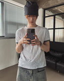 Even Wrinkle Layered Short Sleeve T-shirt