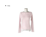 Toa Dot Halter Sleeveless Boat Neck Long Sleeve T-Shirt