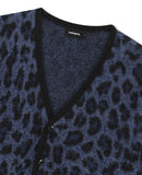 LEOPARD HAIRY KNIT CARDIGAN