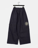 Sunb Rivet Stripe Balloon Fit Two-Way Denim Pants