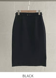 Camel Brushed H-Line Belt Skirt