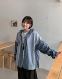 [unisex] Netijyu String Color Over Hood Wind Jacket