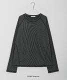 [unisex] Rudim Stitch Ribbed Long Sleeve Tee