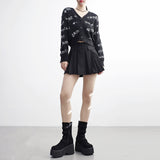 Laminet pocket pleated skirt