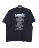Suede short sleeve t-shirt