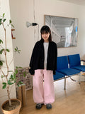 Muntove Color Cotton Wide Pants