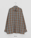 AM Peach Fuzz Check Over Long Sleeve Shirt