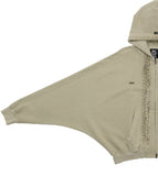 Laced Multi-Drawstring Zip-Up Hoodie