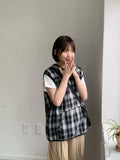 [unisex] Melpo Summer Check Hood Vest