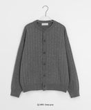 [Unisex] Dentron Rib Over Round Knit Cardigan