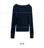 Premier Button V-Neck Long Sleeve