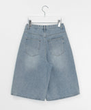 [Unisex] Ilpou Washing Denim Bermuda Pants