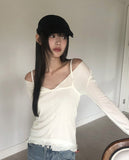 [SET] Bento Basic See-Through Sleeveless Cardigan Set