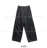 Cozy volume cut denim pants