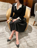 Mush Tweed Shirt Layered Puff Strap One Piece