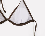 [4 Piece Set] Hain Cover See-Through Skirt Cardigan Bikini Set