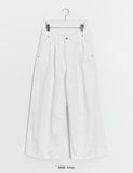 Tsukio Pintuck Cotton Wide Pants
