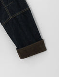 Hoyden color matching collar stitch denim jacket