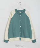 [BAONHAUS] Maltine Raglan Color Matching Round Cardigan