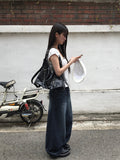 Rickle Summer Wide Denim Washing Pants