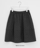 Ruronco Wool Dot Midi Skirt