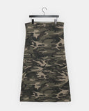 Seha Camo Banding Brushed Long Skirt