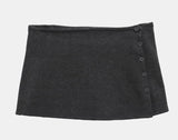 [Layered SET] Yuran Brushed Wrap Button Skirt Bootcut Banding Long Pants
