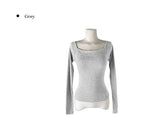 Puol Tension Slim Off-Shoulder T-Shirt