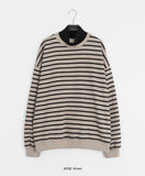 [BAONHAUS] Paints Stripe Brushed Polar Sweatshirt