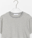 Ryoka Punching Stripe Crop Short Sleeve Tee