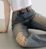 Wide Boot Cut Fit Denim Pants