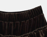 Doyu Velvet Tiered Mini Skirt