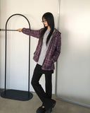 [MADE] Dorman Checkered Windbreaker Nylon Hooded Zip-Up