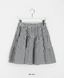 Rohedi Banding Check Tiered Midi Skirt