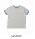 [unisex] Robben Color Matching Roll-up Short Sleeve Tee