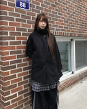 Foru High Neck Turtleneck Midi Coat