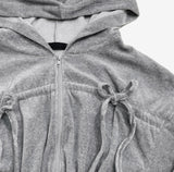 Veona Velvet Hooded Zip-Up