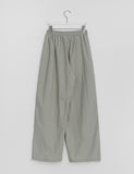[unisex] Shiol Rivet Banding Nylon Wide Pants