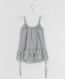 Yuhari Check Tiered Bustier Sleeveless Blouse