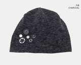 Fern Button Beanie