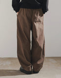 Cotton Peach Wide Banding Pants