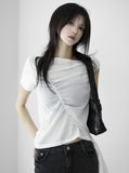 Cut off draped T-shirt