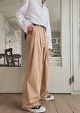 Neji two-tuck wide pants