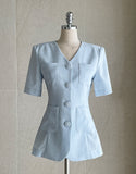 Jerua tweed short sleeve jacket