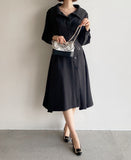 Giella Diagonal Button Flare One Piece