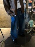 Side Two-Tuck Wide Denim