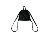 Hitch Daily Black Leather Mini Backpack
